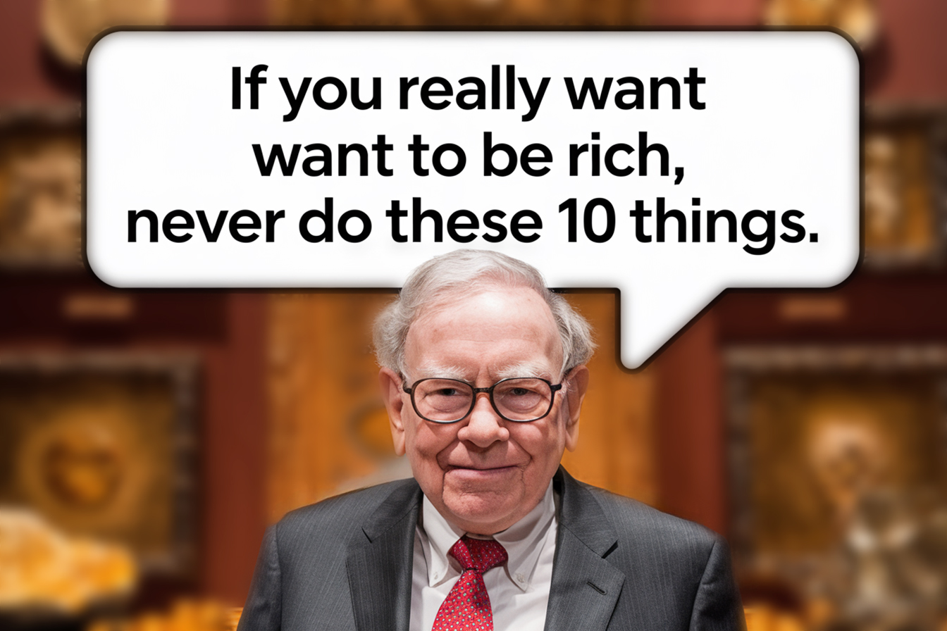 If You Really Want To Be Rich, Warren Buffett Says Never Do These 10 Things