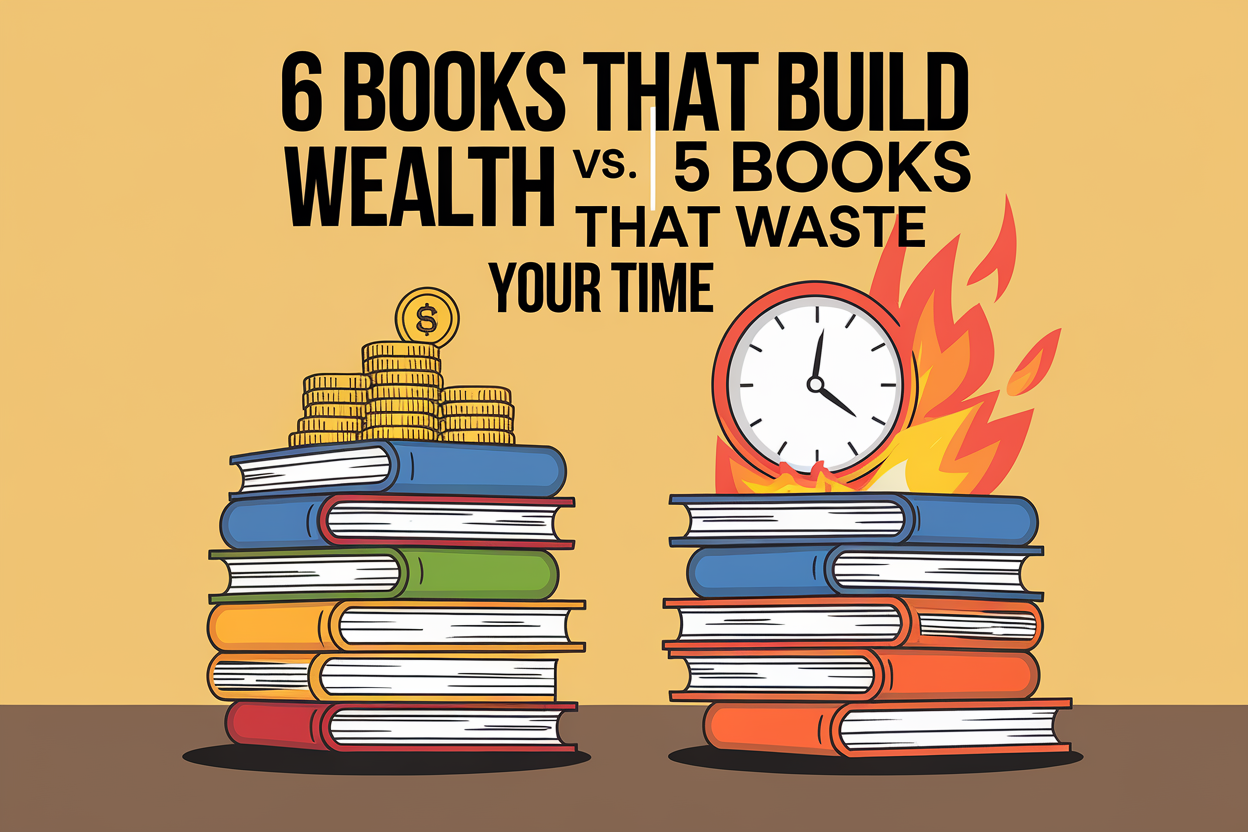 6 Books That Build Wealth vs. 5 Books That Waste Your Time